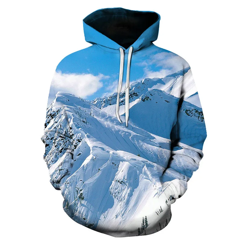 

Men's Hoodies New Fashion Autumn Winter Men women Thin hoodie Sweatshirts With Hat 3d Print Trees Hooded Tops Loose Pullovers