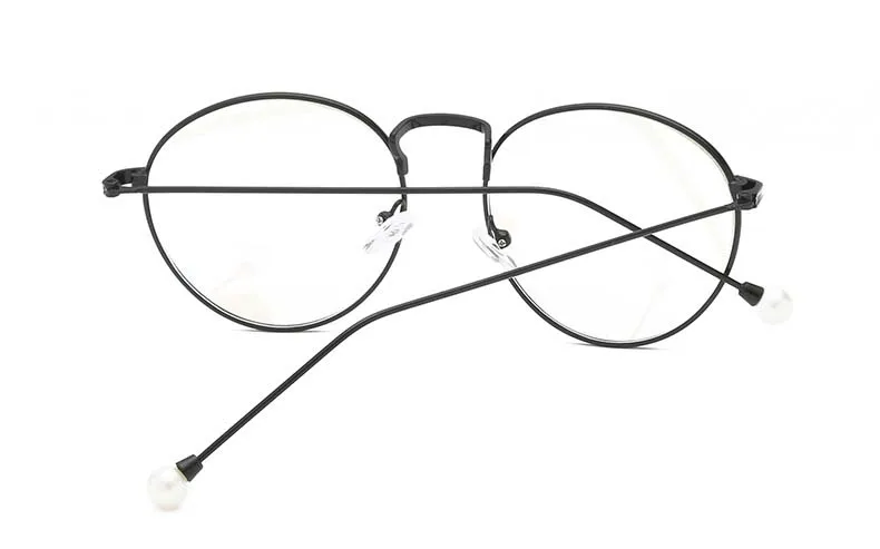 Винтажные жемчужные очки, женские круглые очки в металлической оправе, мужские очки, оптические-1,0-1,5-2,0-2,5-3,0-3,5-4,0-4,5-5,0-6,0
