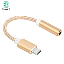 USB Type-C to 3.5mm Adapter USB 3.1 Type C male to 3.5mm AUX Audio female Earphone Cable Converter for Xiaomi 6 Mi6 Letv 2 usb type c female to usb type c male aux converter adapter