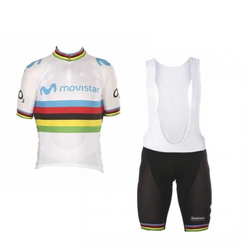 Чемпион мира Alejandro Valverde Радуга Велоспорт Джерси наборы дышащая гоночная велосипедная одежда Ropa Ciclismo Майо гелевая накладка