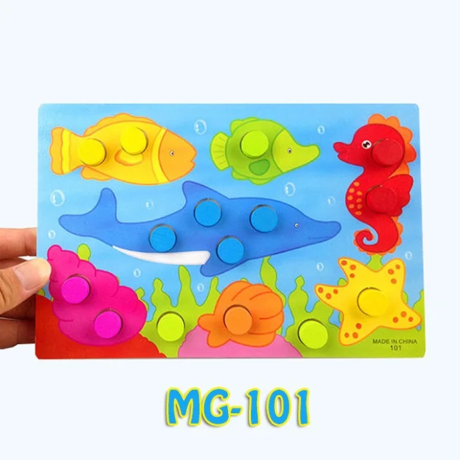Ручной Захват доска гриб гвоздь цвет познание парные головоломки деревянная игрушка для малышей детский сад раннее образование Обучающие игрушки MG-F020 - Цвет: MG-101