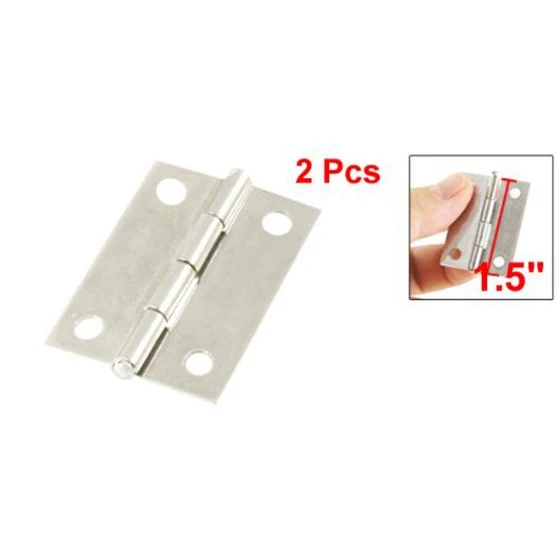 

2 Pcs Cabinet Drawer Door Stainless Steel Butt Hinges 1.5" Length