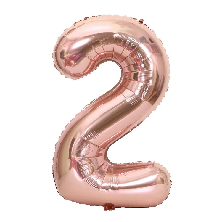 40 Inch Number Balloons Birthday Party Decorations Kids Big Aluminium Film Balloons Birthday Party Decorations Adult - Цвет: rose gold see chart