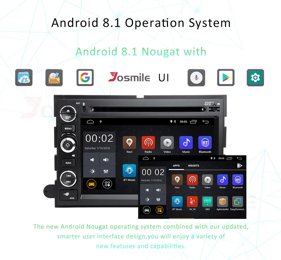 Discount Android 8.1 Quad Core Car DVD Player For Ford F150 F350 F450 F550 F250 Mustang/Explorer/Kuga/Edge GPS 2 din Radio DAB Wifi FM 2