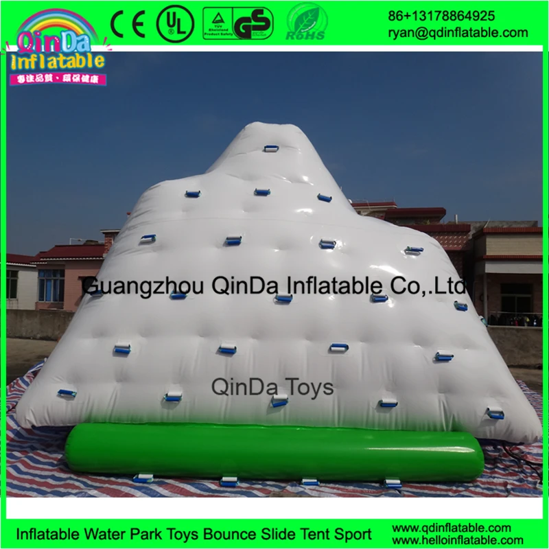 

2016 Cheap Giant Ourdoor Inflatable Water game floating Iceberg with slide for adult