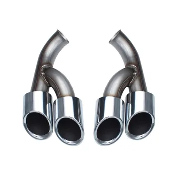

Wotefusi Silver Rear Exhaust Tail Tips Ends Pair Pipes For Porsche Cayenne 2015 2016 2017 [QP1064]