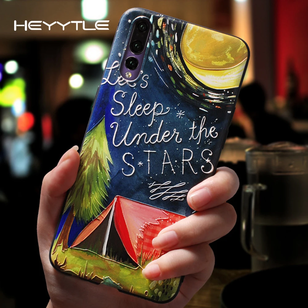Heyytle 3D чехол для телефона с рисунком планеты huawei Honor 8 9 10 Plus s P20 NOVA3E пара Мягкая