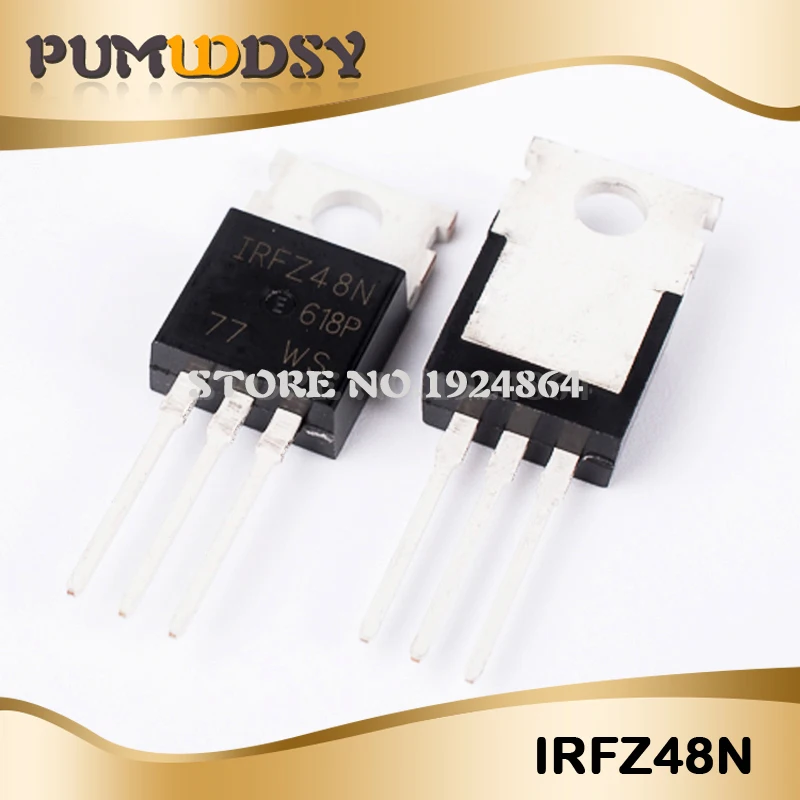 100 шт./лот IRFZ48N IRFZ48 IRFZ48NPBF MOSFET MOSFT 55V 64A 14mOhm 54nC TO-220 новый оригинальный IC | Электронные