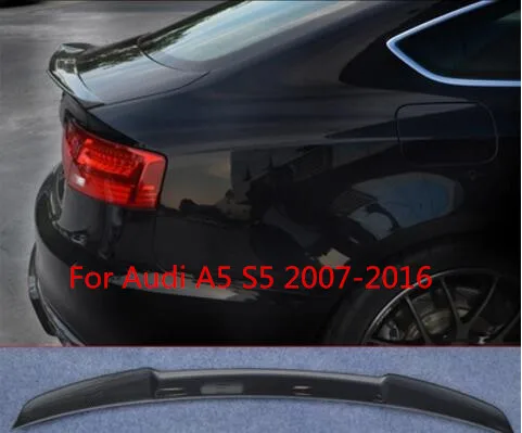 

JINGHANG 100%Carbon Fiber Car Rear Wing Trunk Lip Spoilers Fits For Audi A5 S5 Four-door sedan 2007-2016