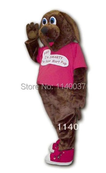 

mascot Dark Brown Smarty Dog Mascot Costume Adult Size Advertising SMARTY Mascotte Outfit Suit Dog Cosply Carnival Costume