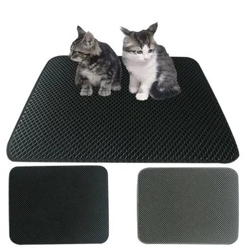 

Helpful Waterproof Double-Layer Cat Litter Mat Trapper Foldable Flexible Pad Pet Rug Kitten Scatter Control Paw Cleaning Easipet