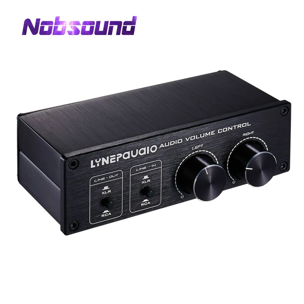 Nobsound Hi-Fi 2-в-2-выхода аналогового аудио коммутатор коробка XLR Сделано в Китае/RCA с объемом Управление Пассивный предусилитель