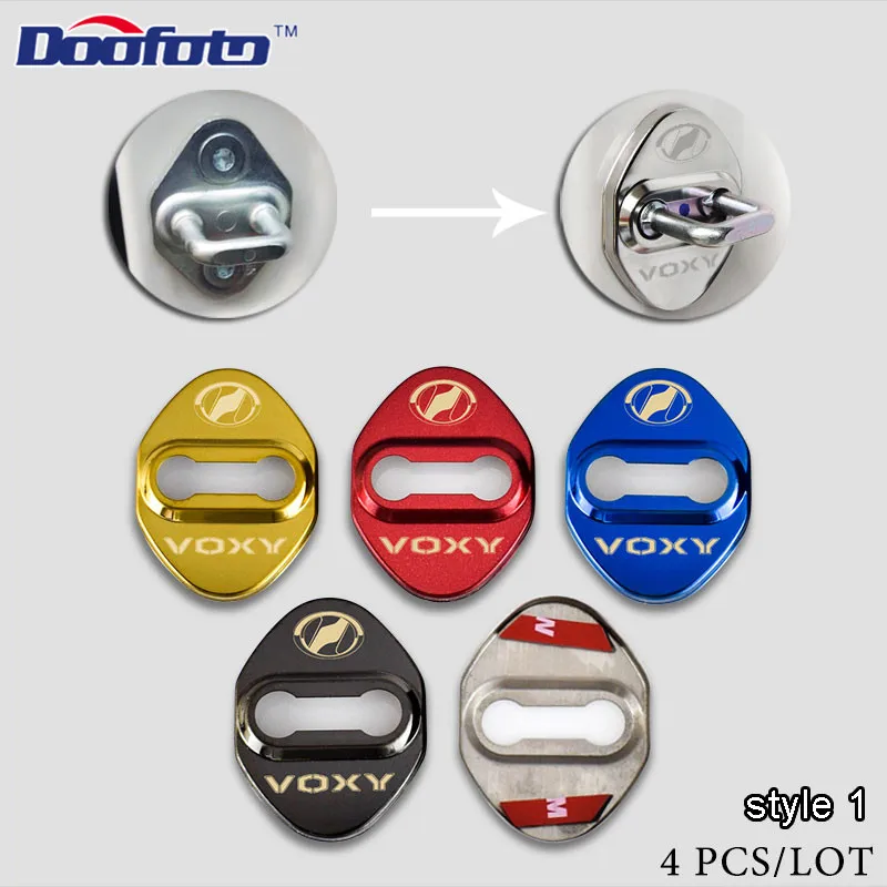 Doofoto стайлинга автомобилей Авто 3D дизайн значок дверной замок чехол для Toyota Voxy Corolla Vellfire, логотипы марок машин аксессуар логотип 4 шт