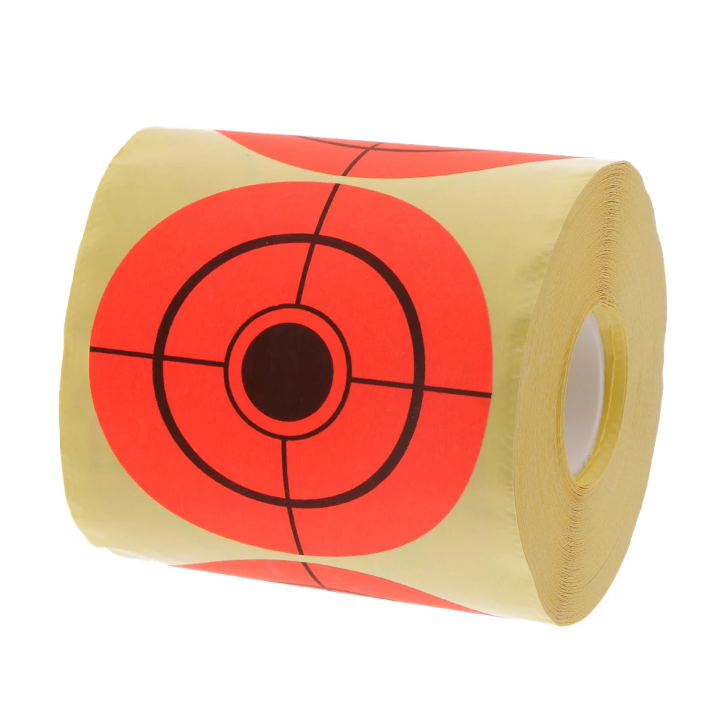 

MagiDeal 250pcs Target Sticker Roll Fluorescent Orange for Long&Short Range Shooting Self-adhesive Target