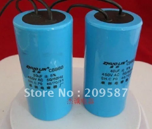 

2pcs AC Motor Capacitor Washing Machine Start Capacitor CBB60 450VAC 10uF