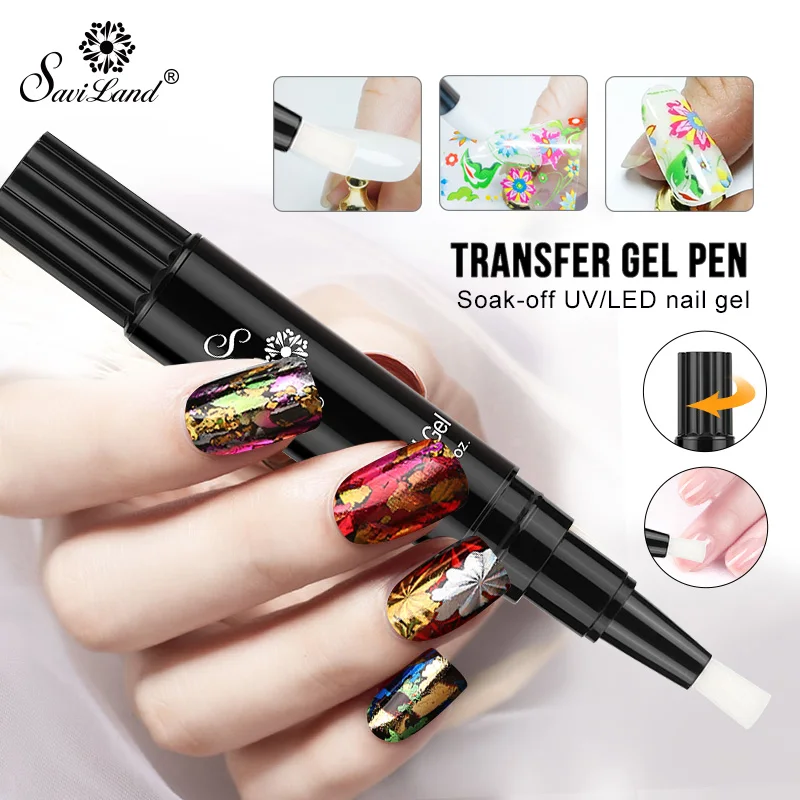 

Saviland Star Starry Sky Nail Foils Pen UV LED Nail Art Glue Clear Adhesive Star Glue for Nail Foils Transfer Sticker Paper