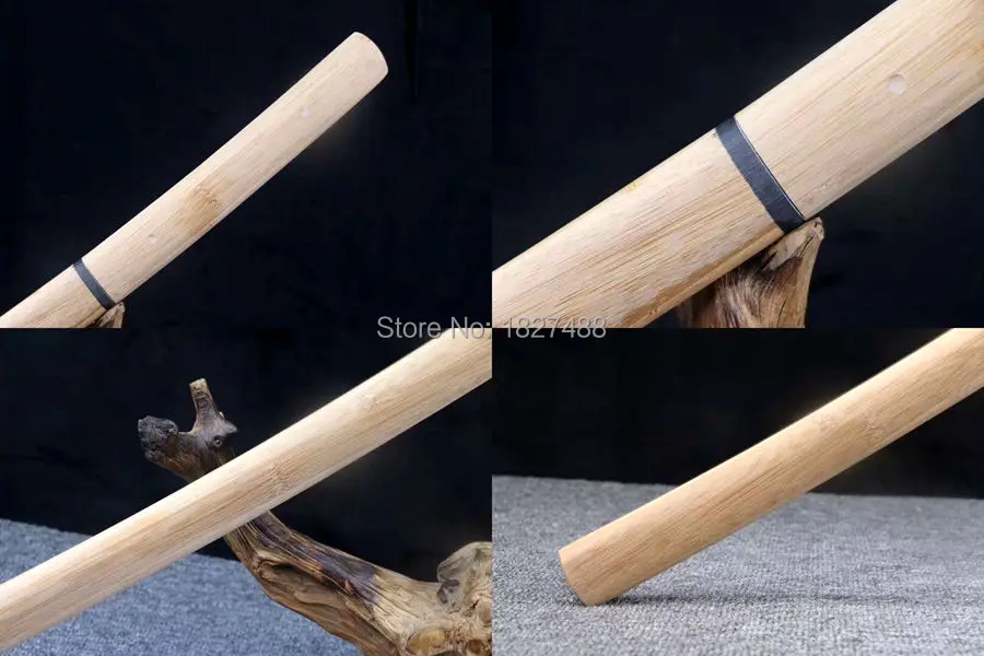 Боевой готов T10 стальная ГЛИНА ЗАКАЛЕННОЕ лезвие острый японский самурайский меч катана настоящая ручная работа боевой нож хороший бамбук Сая