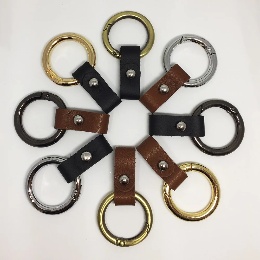 

2pcs Key Ring dermis belt buckle Spring O Ring,bag hook,Round Carabiner Snap Clip Trigger Spring Keyring Buckle DIY accessories