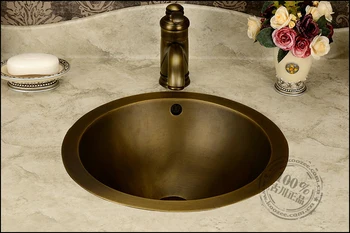 

fashion american vintage basin Classical full bronze basin wash basin counter basin
