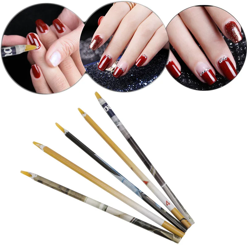 

1Pc Durable Gem Crystal Rhinestones Picker Pencil Nail Art Craft Tool Wax Pen