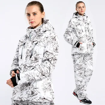 

-30 Degree Women Winter Ski Snowboard Suits Outdoor Waterproof Windproof Breathable Jacket Pants Climbing Camping Thermal Sets