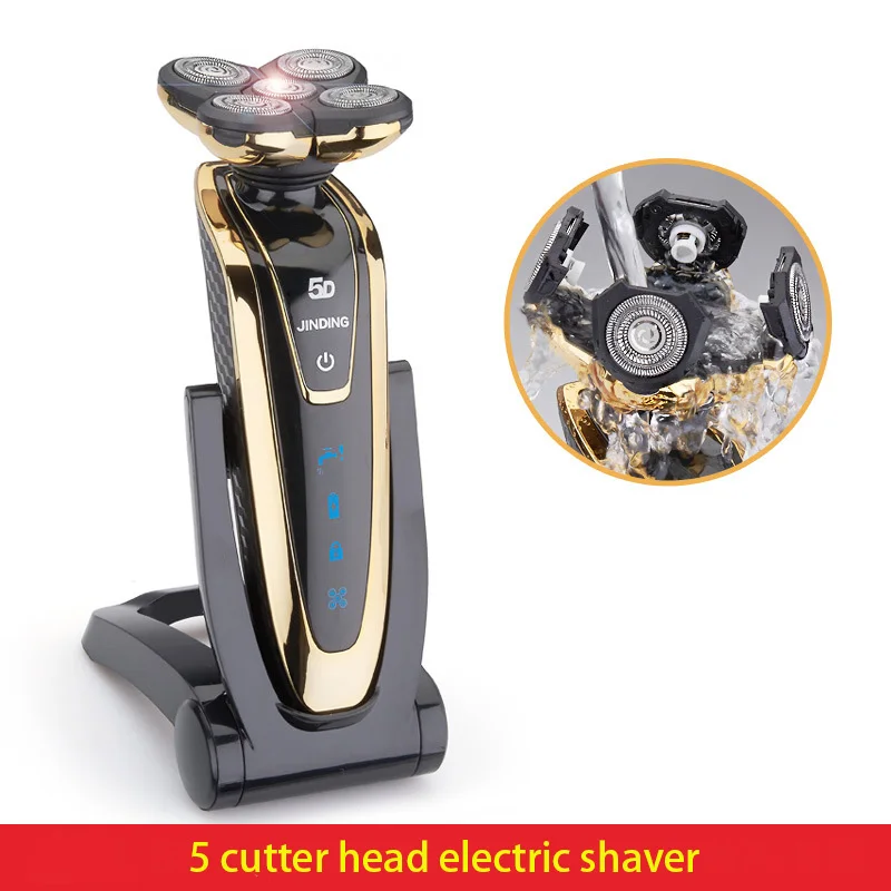 

New Wet / Dry 5D Shaver Men's Electric Shaver Electric Shaver Cordless Shaving Machine Waterproof Beard Shaver Cleaning
