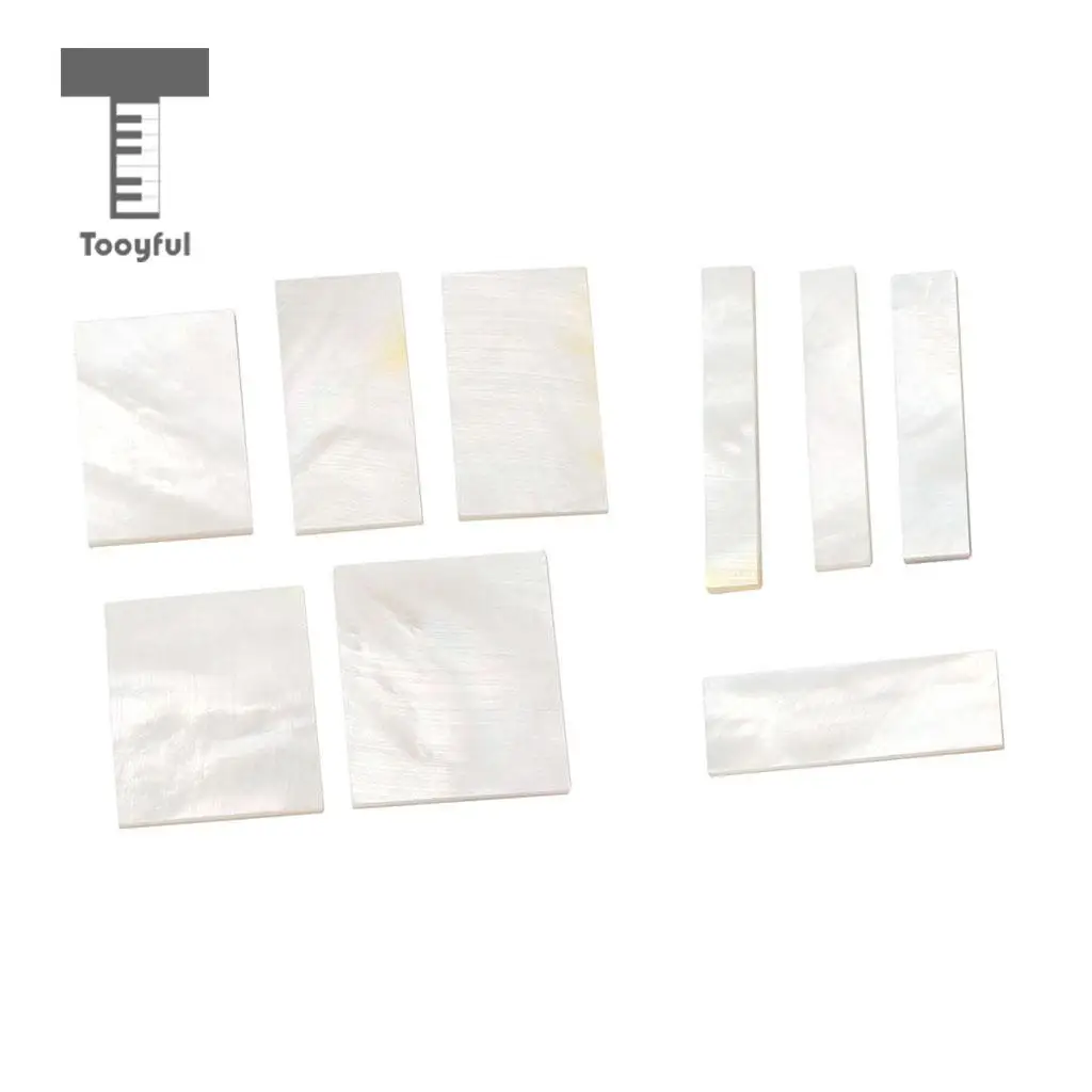 Tooyful DIY Inlays Material White Shell Block for Guitar Fingerboard Fretboard Neck