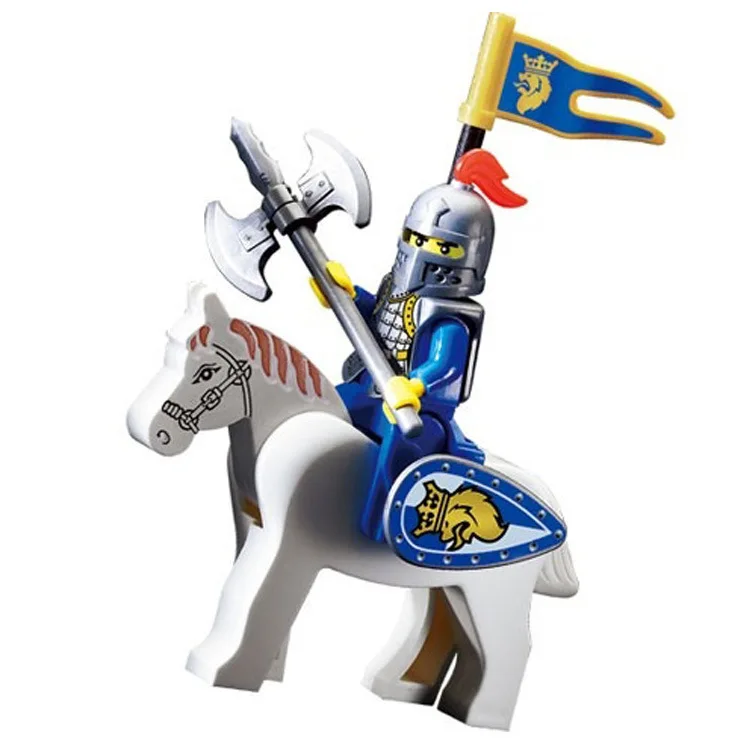 E Model Compatible with Lego E1009 19pcs Knights Models Building Kits Blocks Toys Hobby Hobbies For Boys Girls