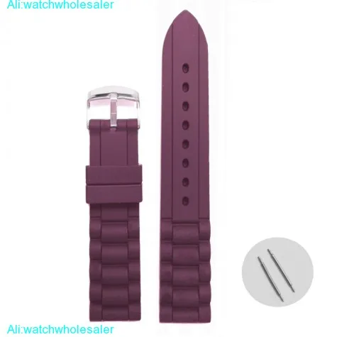 16mm Nice Deep Purple Silicone Jelly Rubber Ladies Watch Band Straps WB1002H16JB