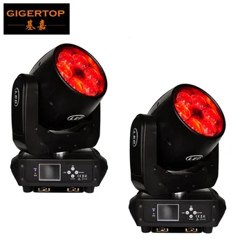 

TIPTOP 2XLot TP-L672 6x40W RGBW 4in1 Mini Bee Eye Zoom Moving Heads DMX Controller DJ Lights Led Moving Heads LCD Display