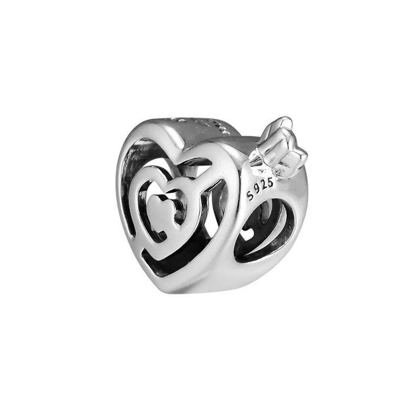 Fit Pandora браслет путь к подвеска любовь минималистский ажурные DIY для женщин серебро 925 ювелирных изделий подарок ко Дню Святого Валентина FL898
