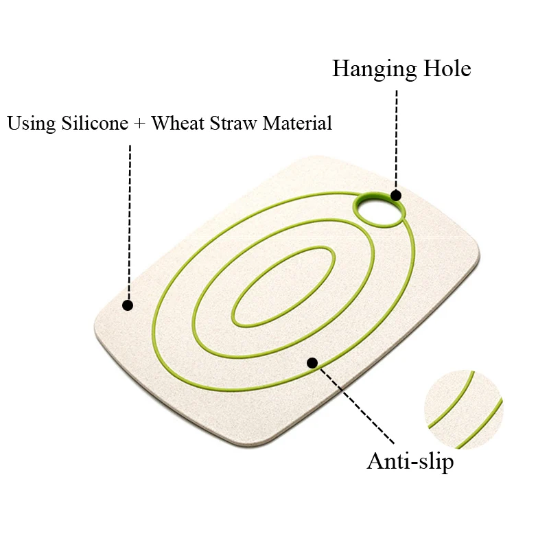Epasun разделочная доска 2 шт./компл. Нескользящая разделочная доска экологичный пшеничной соломы Кухня Мясо Фрукты Еда доску для резки овощей инструменты