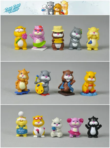 

mini pvc figure Q version doll Hamstterr 14pcs/set