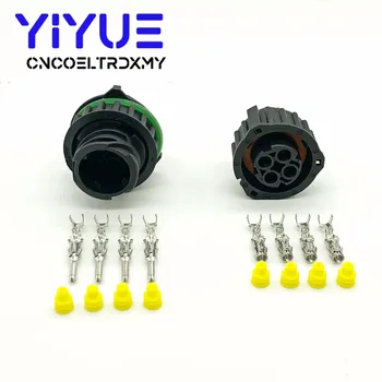 

Tyco 4 way 2.5MM male and female automotive electrical plug sealed connector 1-967402-1 1-967325-1