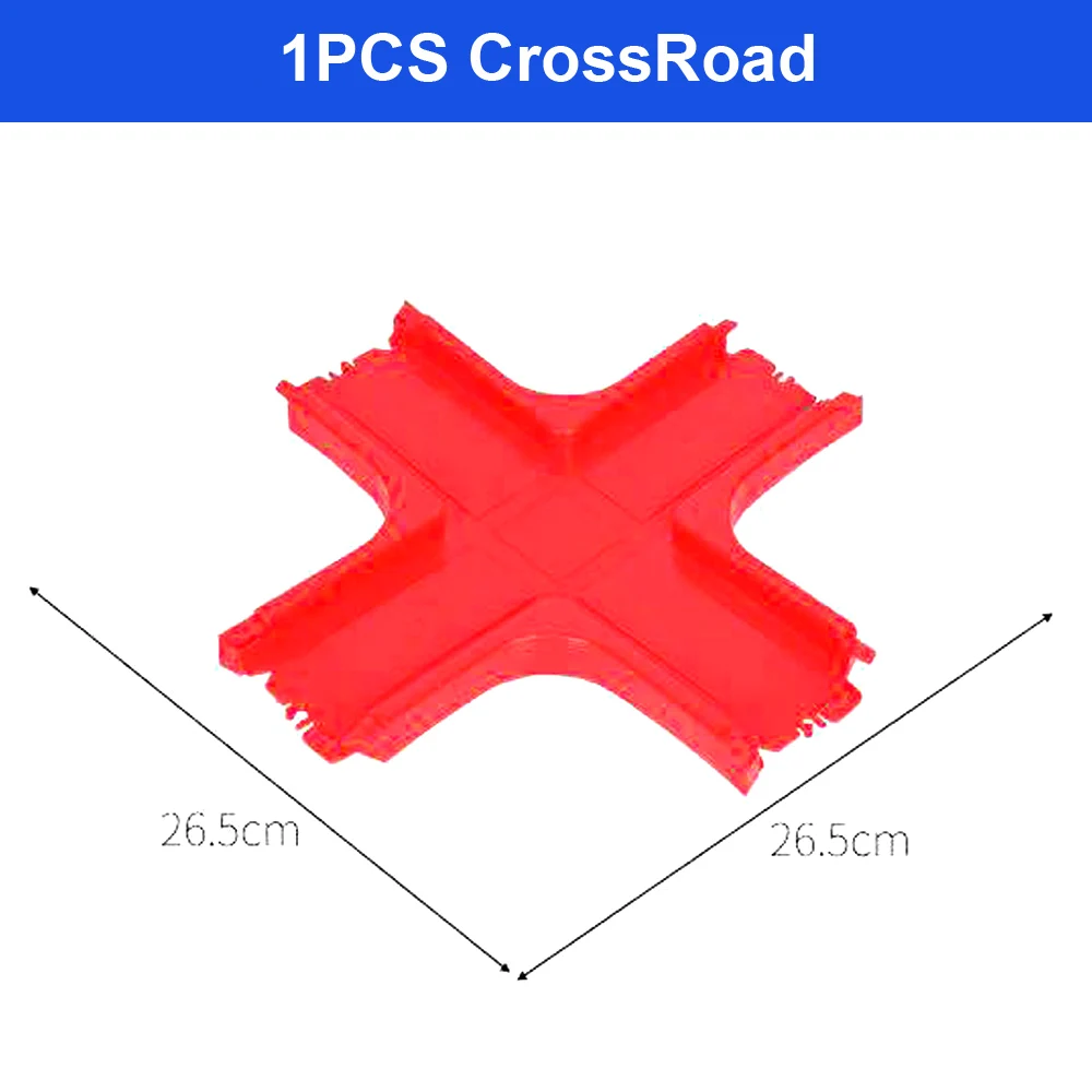 5,5 см магический вагон, игрушечный гоночный трек, автомобиль, сделай сам, универсальные аксессуары для магического трека, развивающие игрушки для детей, подарки для детей - Цвет: 1PC CROSSROAD