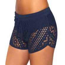 Новые женские открытые кружевные купальные шорты плавки купальник для лета BFE88