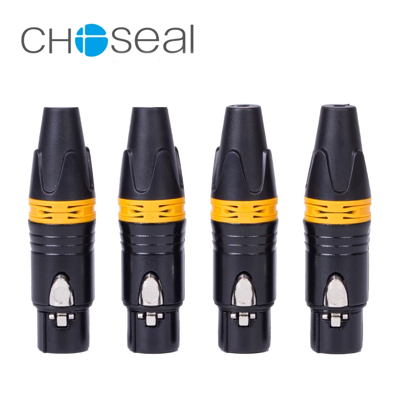 

Choseal 30th anniversary QD2002B XLR Female Audio Microphone Cable Connector Cannon adapter to Audio Cable Connector---4PCS