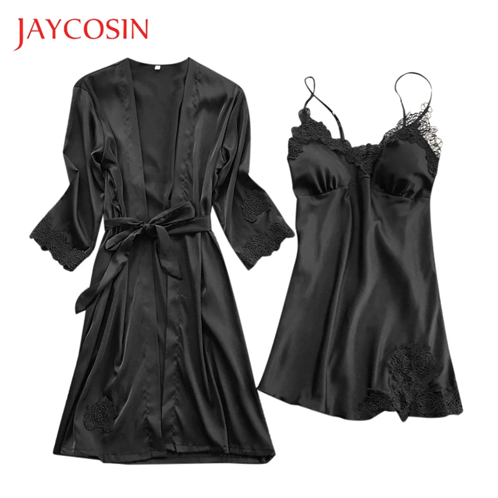 JAYCOSIN женское шелковое белье кружевное платье ночная рубашка Babydoll новое