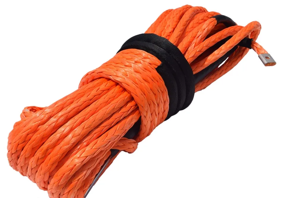 شحن مجاني 12 ملليمتر * 30 متر البرتقال الاصطناعية حبل رفع ، استبدال ونش كابل ، البلازما حبل رفع ، البلازما حبل