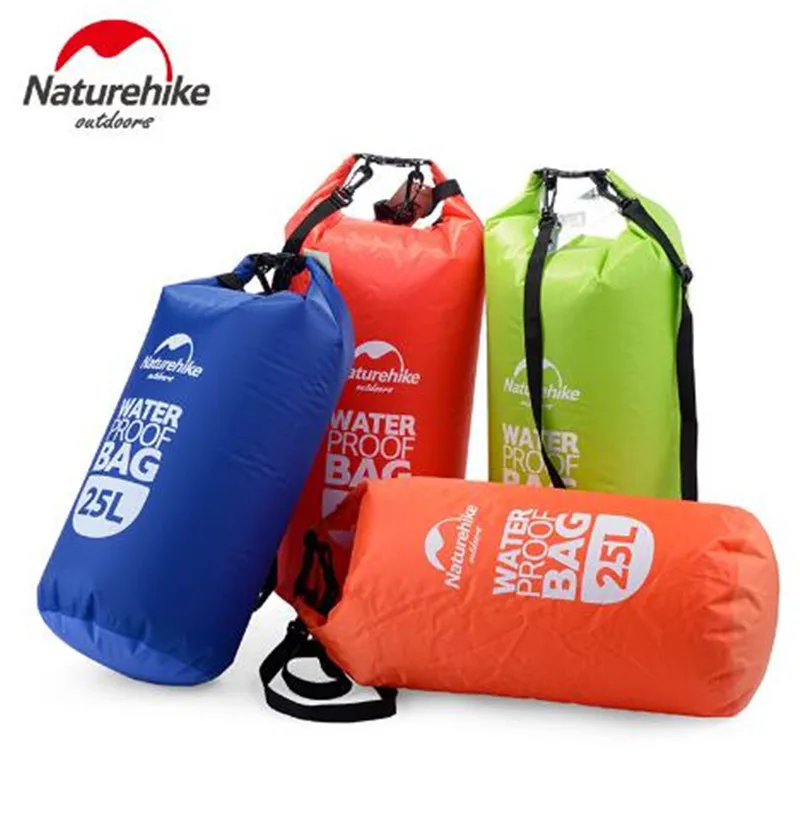 Naturehike  Outdoor Nylon Waterproof Rafting Bag Kayaking Storage Drifting Dry Ultralight Swimming Bag 2L 5L 15L 25L
