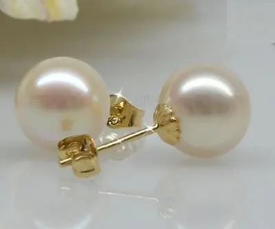 

Free Shipping >> Perfect Round 7-7.5MM AAAA WHITE SOUTH SEA PEARLS EARRING 14K