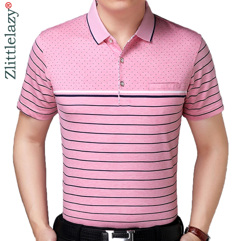 

2019 brand casual summer striped short sleeve polo shirt men poloshirt jersey pocket mens polos tee shirts dress fashions 41610