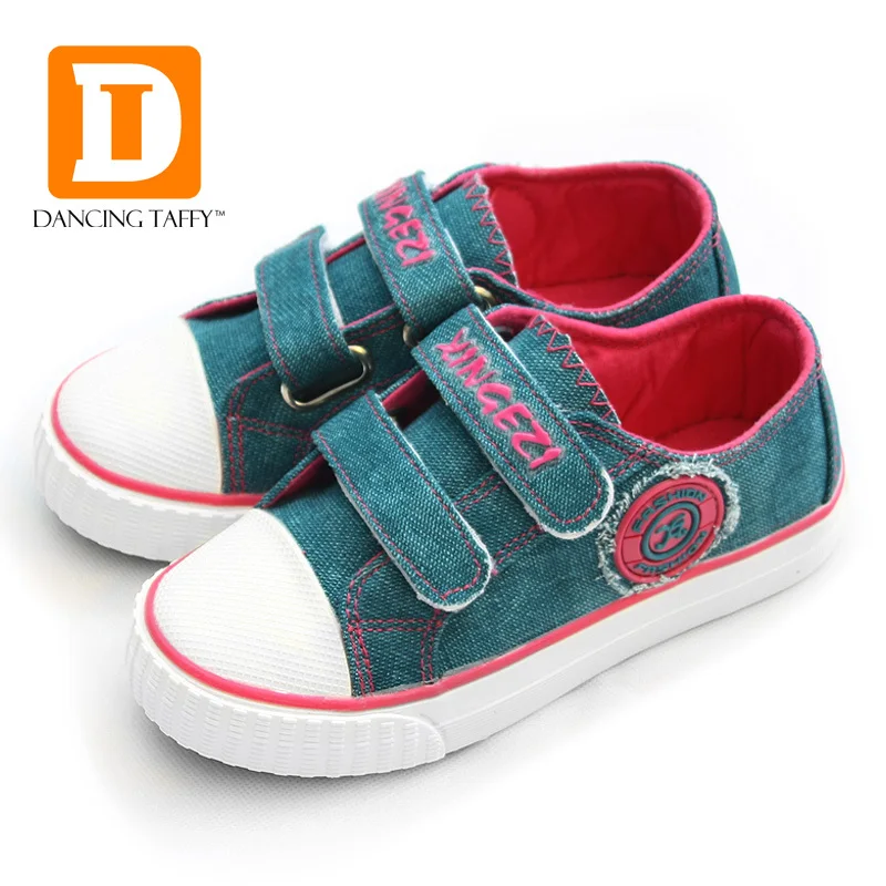 

New Solid Kids Shoes High Quality Brand 2016 Casual Canvas Girls Boys Shoes Rubber Sneakers Hook Loop Fabric Children Shoes