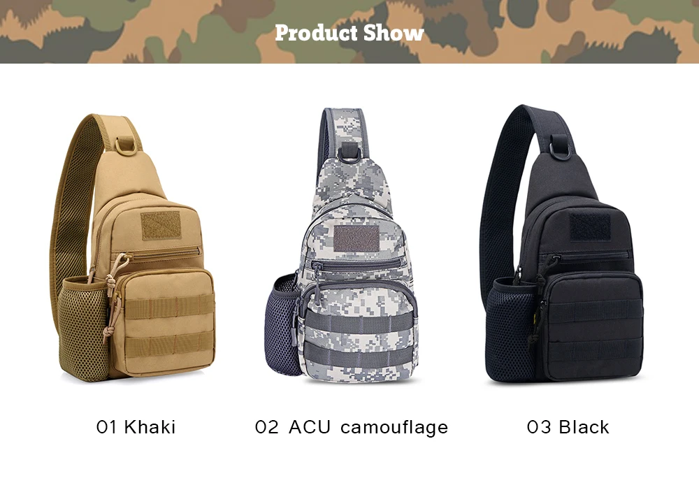 FreeKnight Tactical Molle Chest Pack Single Sling Shoulder Bag Crossbody Pouch