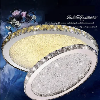 

Circular Creative Ceiling Light Simple Crystal Wedding Lamp For Home Living room Bedroom Restaurant With LED Bulbs DHL Free