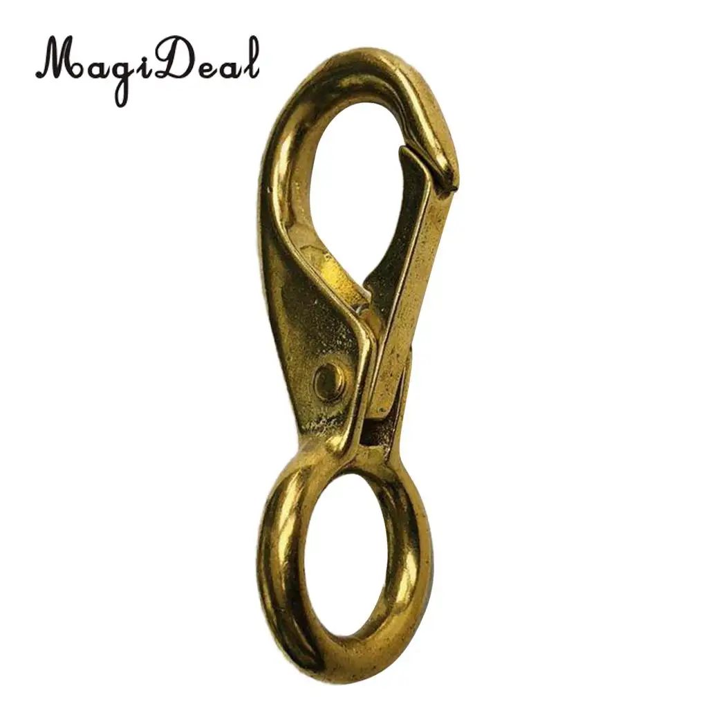 MagiDeal Heavy Duty Pure Brass Fixed Eye Marine Boat Snap Hook Buckle for Fishing Flatable Sail Canoe Kayak Boat Accessories