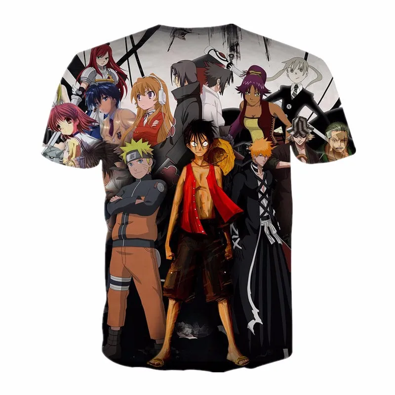 Istider 夏新アニメ 3d プリント男性 Tシャツワンピース ナルト 漂白 鋼の錬金術師のキャラクターおかしいカジュアル Tシャツオム Printed Jumpsuits Print Tabsshirt Blank Aliexpress