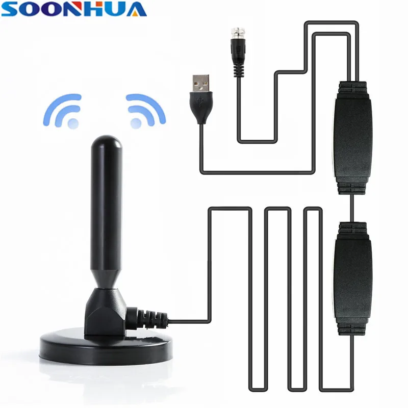 SOONHUA 100 Miles Digital TV Antenna Television Satellite Receiver