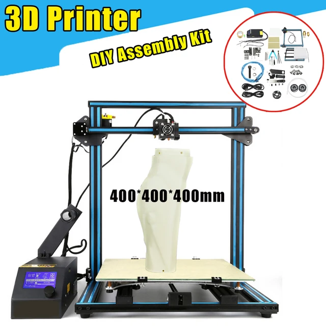 Cheap DIY 3D Printer 400x400x400mm Large Size Frame High Precision Impressora LCD Support Off-line Gift 2000g Consumptive Material