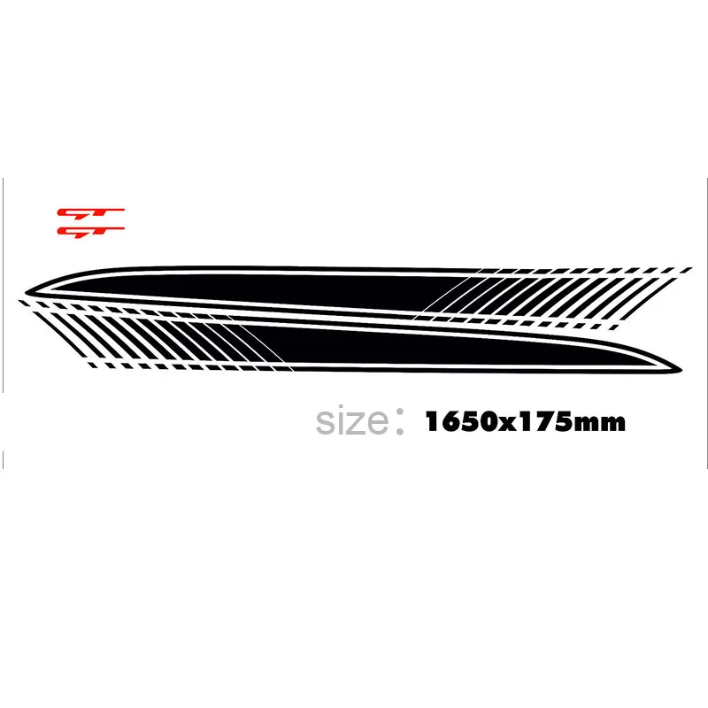 Виниловая боковая пара наклеек в полоску для Kia Pro Ceed GT Line Graphics da4 0002|Наклейки на